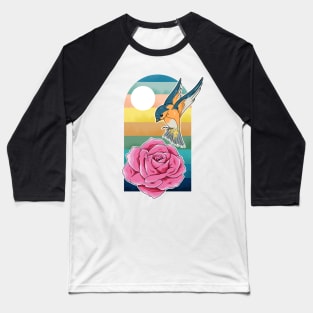 Bird and flower Baseball T-Shirt